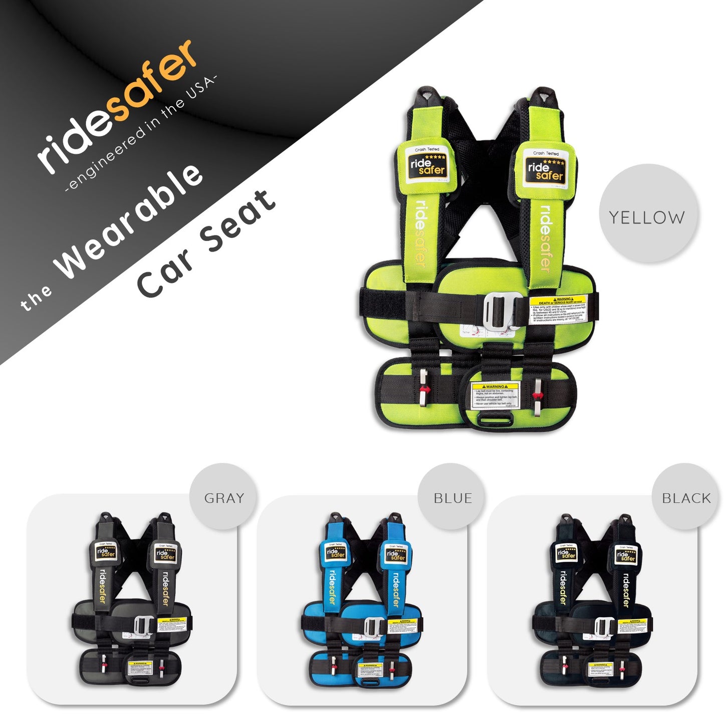 USA RideSafer travel portable carseat 3-12 year old free shipping